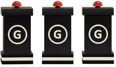 Three Guezzer buzzer stands